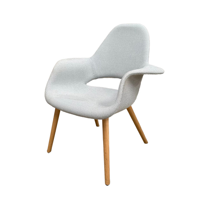 Refurbished Organic Chair in Ice Blue/Ivory