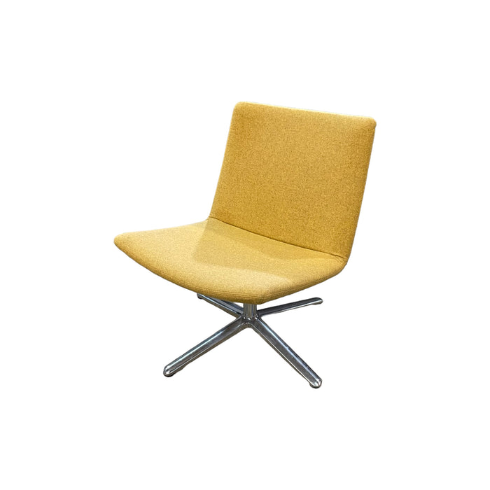 Refurbished Pale Yellow Meeting Chair with 4-Star Base