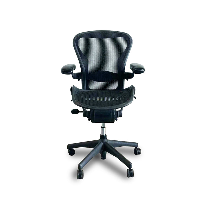 Refurbished Herman Miller Aeron - Size B - Black - Fully Loaded - MK2