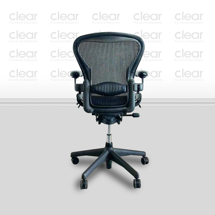 Refurbished Herman Miller Aeron - Size B - Black - Fully Loaded - MK2