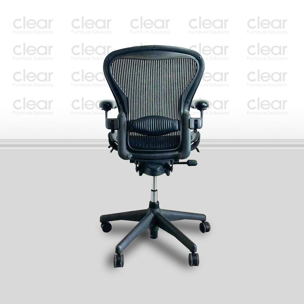 Refurbished Herman Miller Aeron Size B Black Fully Loaded MK2