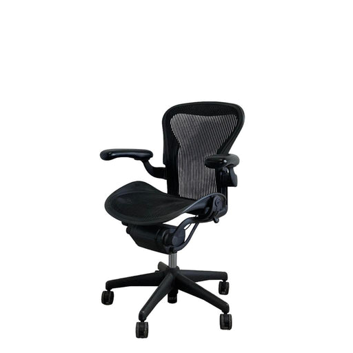 Product image of a graphite Herman Miller mesh office chair.
