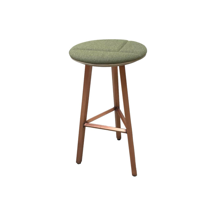 Refurbished Relic Stool in Green with Copper Legs