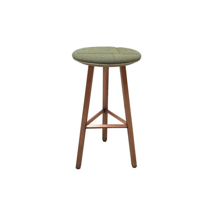 Refurbished Relic Stool in Green with Copper Legs