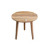 Refurbished round wooden coffee table.