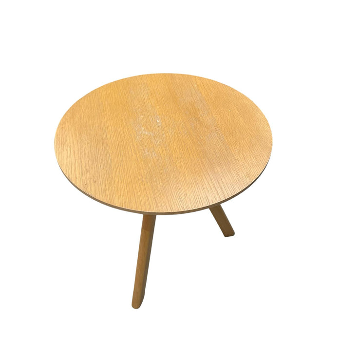 Refurbished Small Round Wooden Coffee Table
