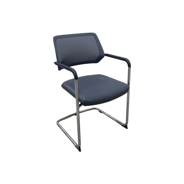 Refurbished Steelcase Qivi Cantilever Chair in Dark Grey