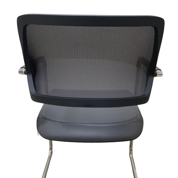 Refurbished Steelcase Qivi Cantilever Chair in Dark Grey