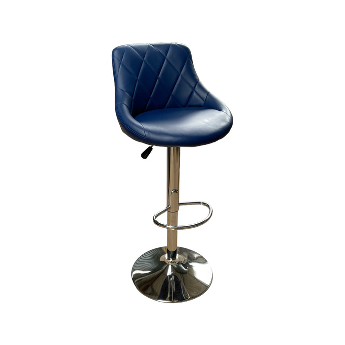 Refurbished Stitch Bar Stool in Blue