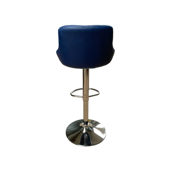 Refurbished Stitch Bar Stool in Blue