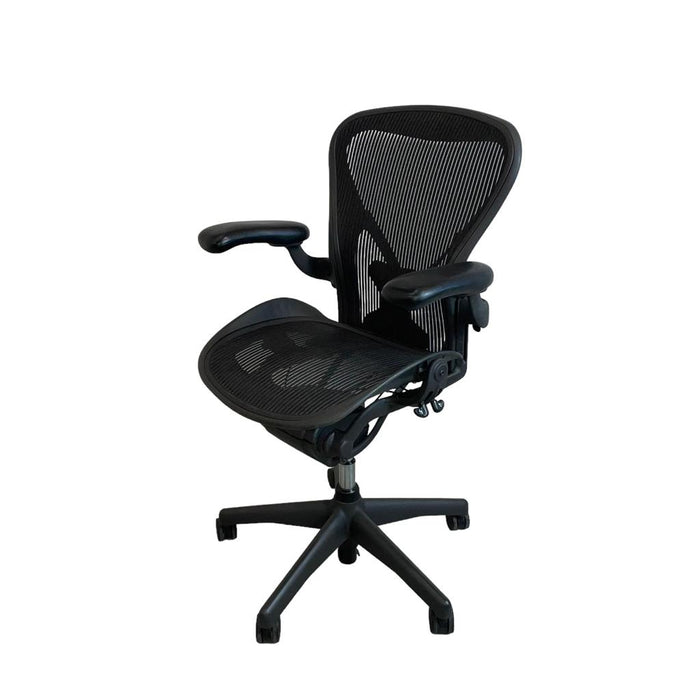 Refurbished Herman Miller Aeron Posturefit - Size B - Black - Fully Loaded - MK2