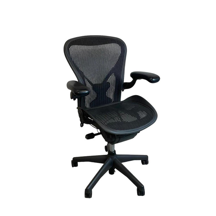 Refurbished Herman Miller Aeron Posturefit - Size B - Black - Fully Loaded - MK2