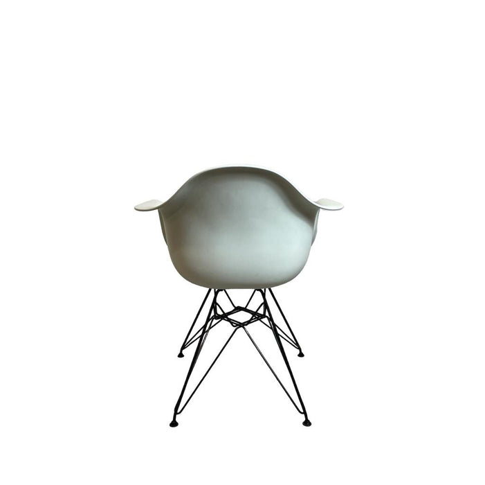 Refurbished Eames Fiberglass Armchair DAW in White