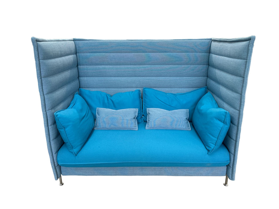 Blue Refurbished Vitra Alcove Plus Sofa - Modern Alcove Office Seating