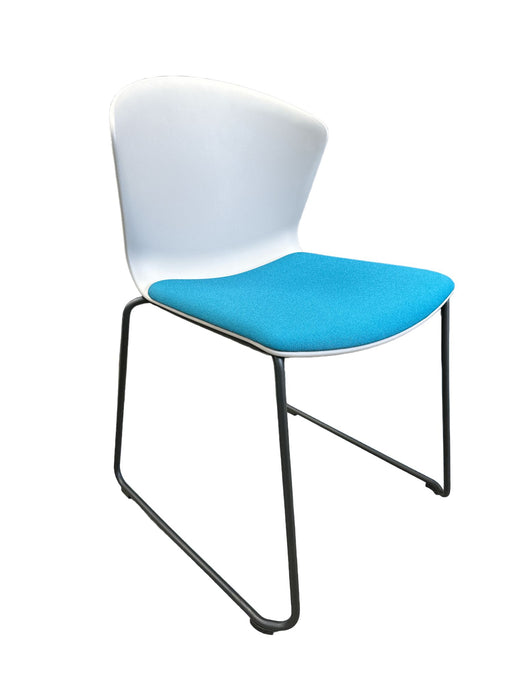 Refurbished WHASS Cantilever Chair in White & Blue