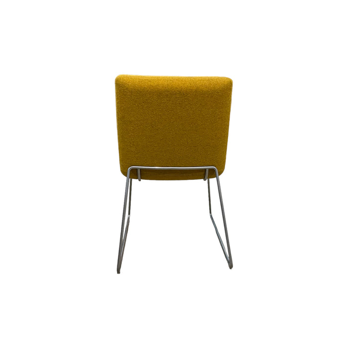 Refurbished Upholstered Meeting Chair in Yellow