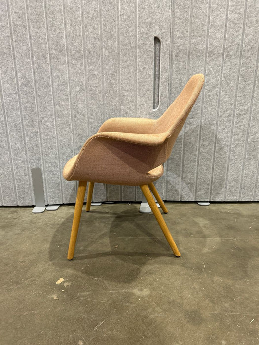Refurbished Vitra Organic Armchair with Wooden Legs