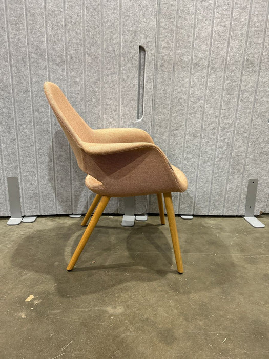 Refurbished Vitra Organic Armchair with Wooden Legs