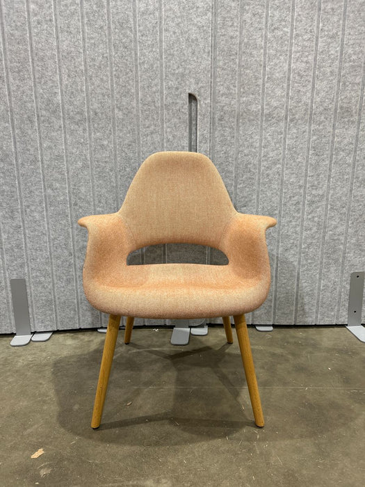 Refurbished Vitra Organic Armchair with Wooden Legs