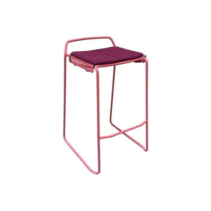 Refurbished Veck High Stool in Pink