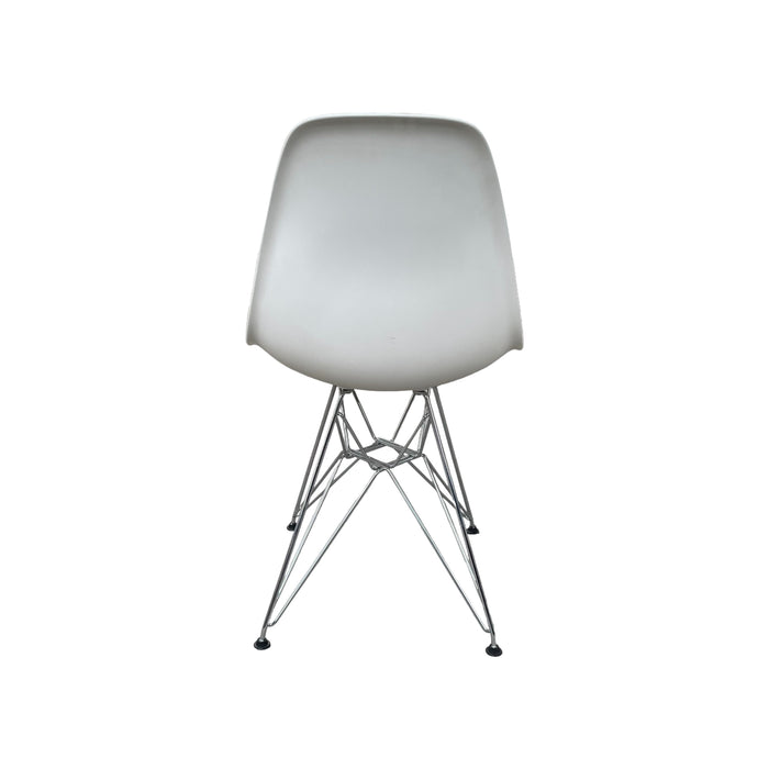 Refurbished Vitra Eames DSR Chair - White with Metal Legs