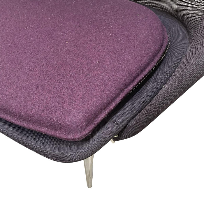 Refurbished Vitra Slow Chair & Ottoman in Purple