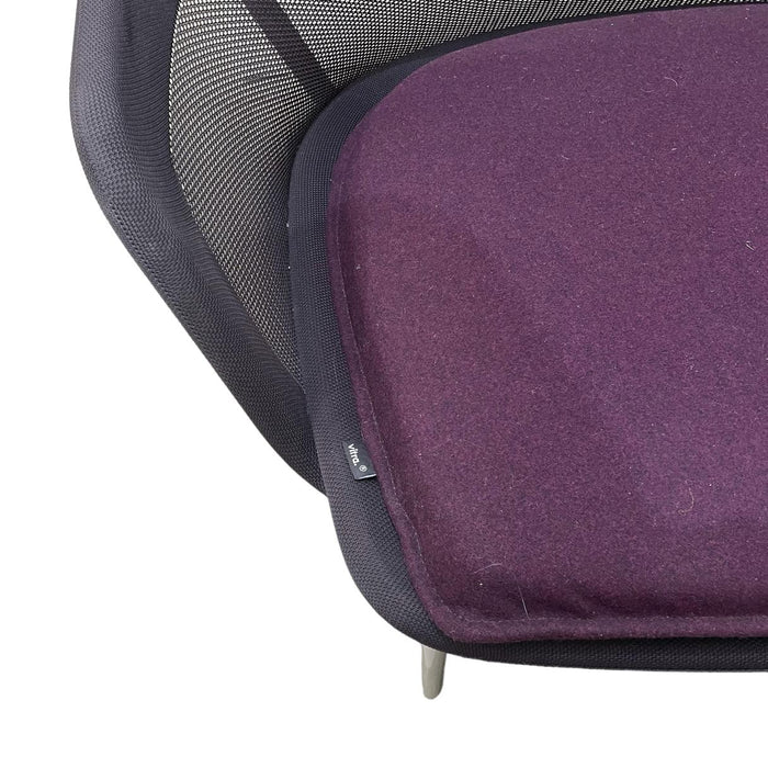 Refurbished Vitra Slow Chair & Ottoman in Purple