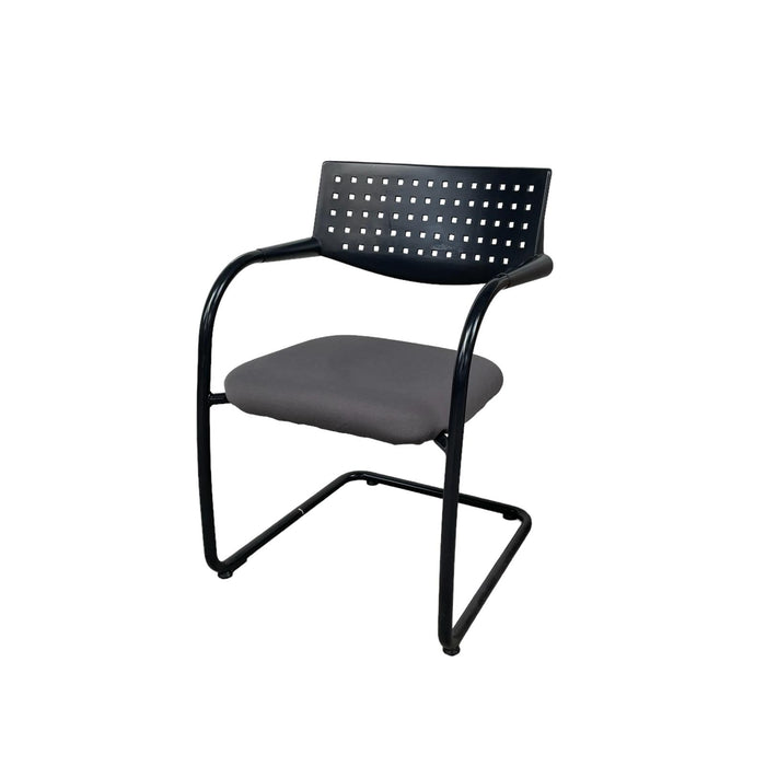Refurbished Vitra Vis a Vis Meeting Chair in Grey & Black