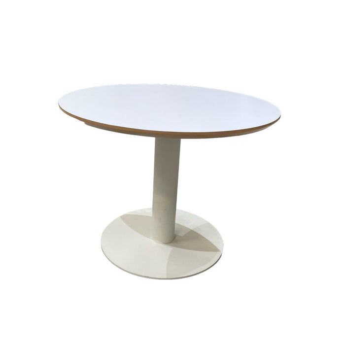 Refurbished White Round Meeting Table