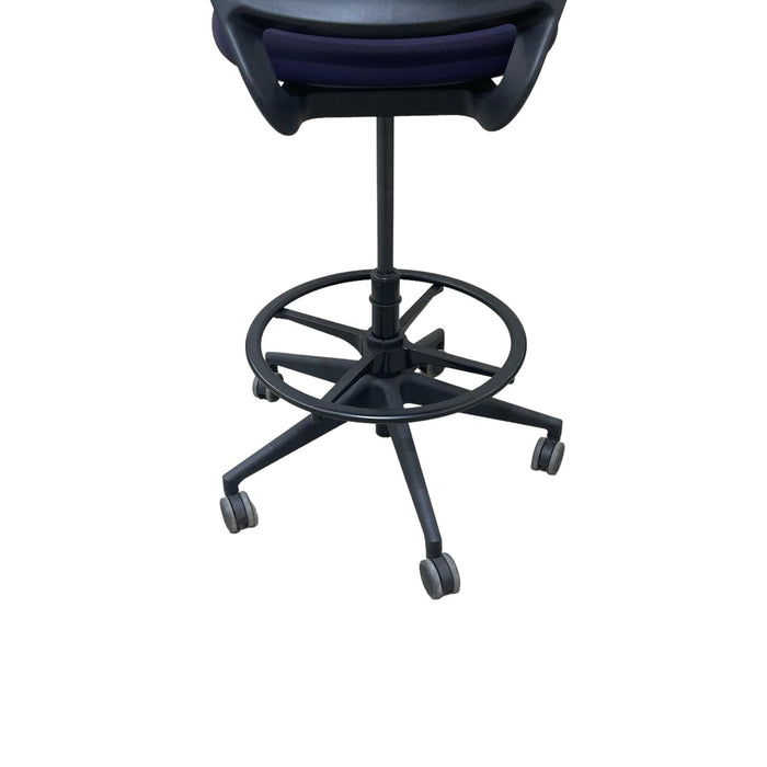 Refurbished cobi Office Chair Stool in Green & Purple